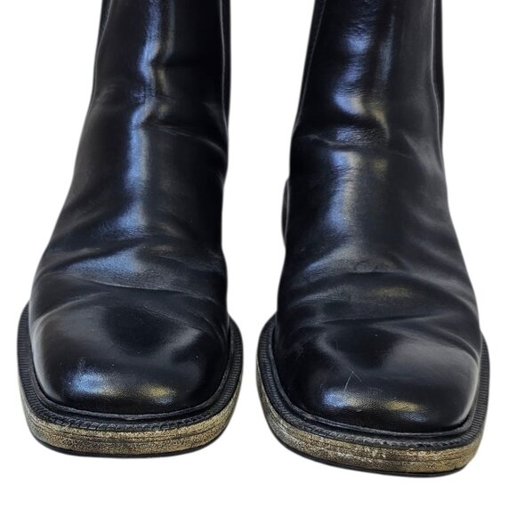 Gucci Mens Chelsea Leather Boots, Black, Slip On, Fall, Quiet Luxury, Size 9 D - Picture 3 of 14
